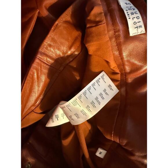Claudie Pierlot Leather Trouser - Copper - Size 36 - Picture 6 of 6